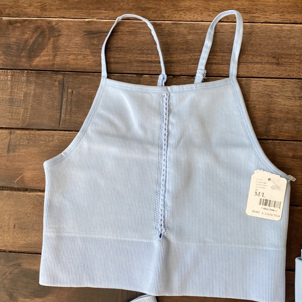 Sold🌸NWT🌸 Free People “Peek a Blue” matching set ❤️ - Picture 2 of 8